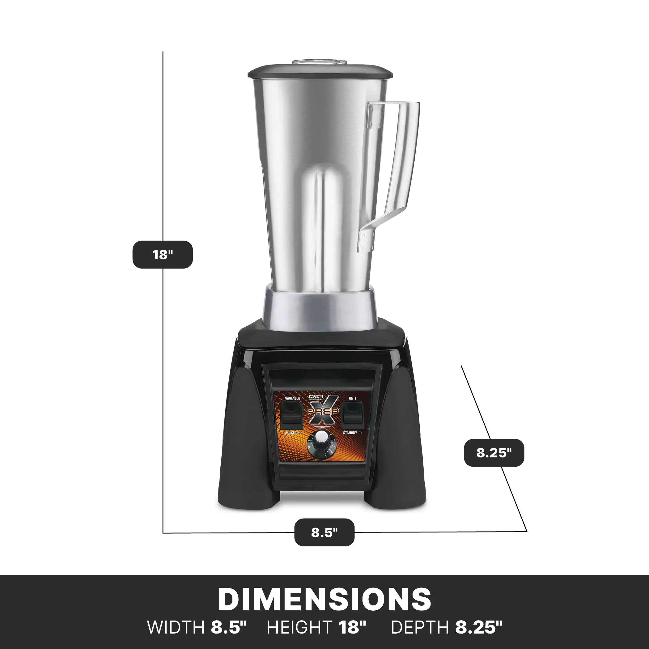 XPREP Food Blender with Variable-Speed and 64 oz. Stainless Steel Container